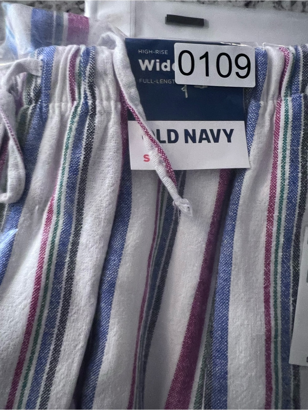 Old Navy Linen Blend NWT Pants Wide Leg Beach Coastal Breathable Size Small - Picture 14 of 14